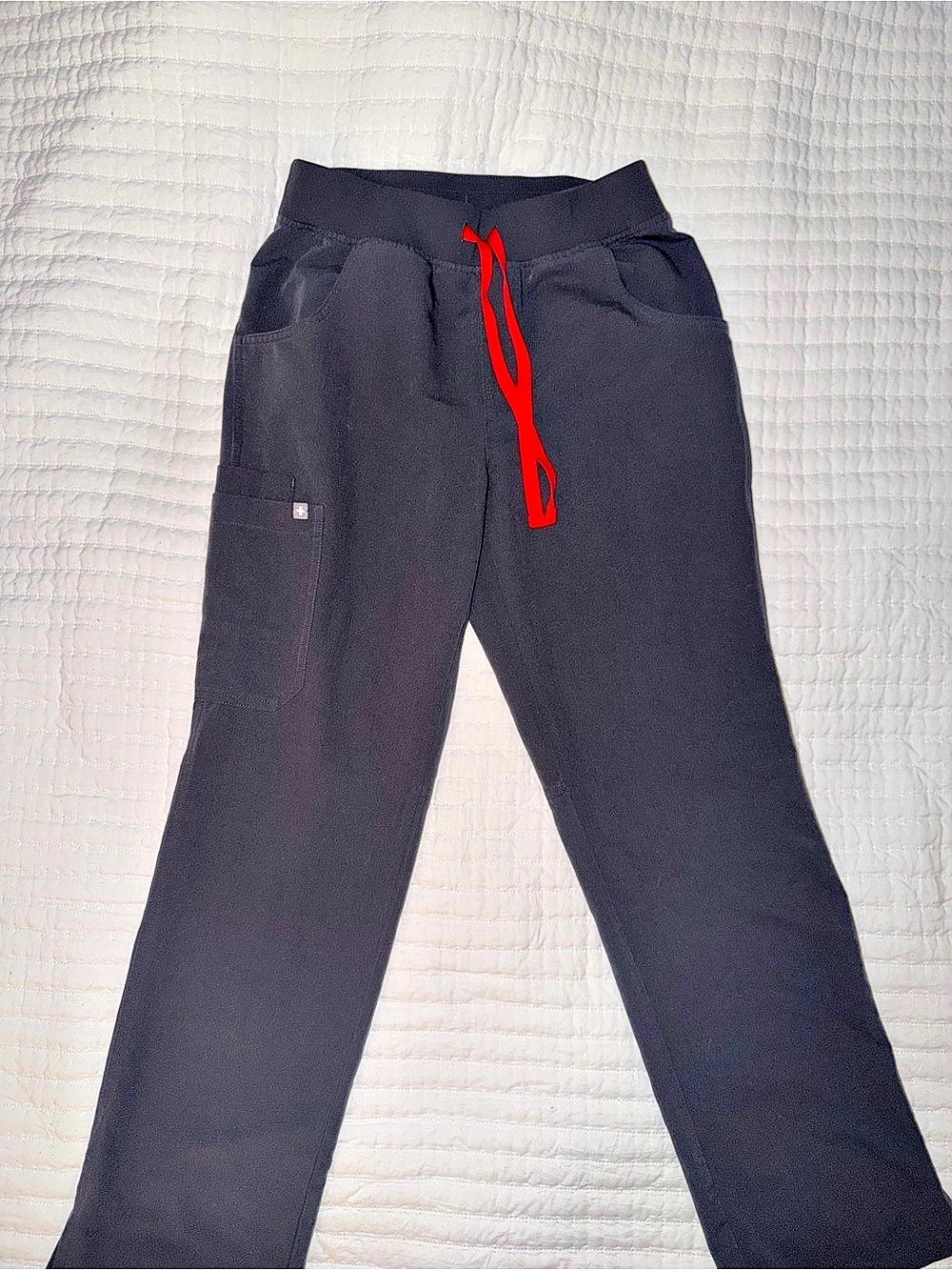 FIGS Kade Cargo Scrub Pant Straight Leg Black S